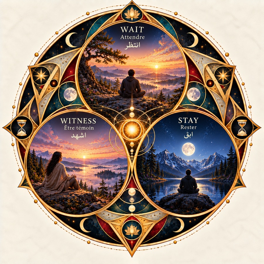 Mandala: Wait · Witness · Stay