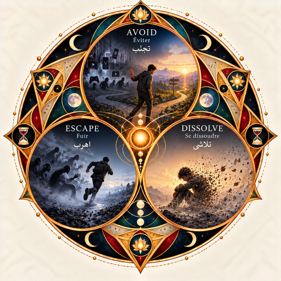 Mandala: Avoid · Escape · Dissolve
